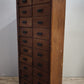 91855 Mobile archivio vintage in legno con 20 cassetti