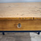 91978 Tavolo con base azzurra e piano color legno