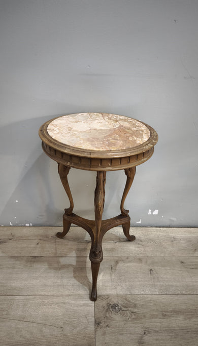 92027 Alzata in legno con piano in marmo