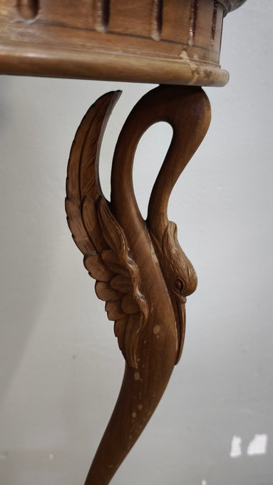 92027 Alzata in legno con piano in marmo