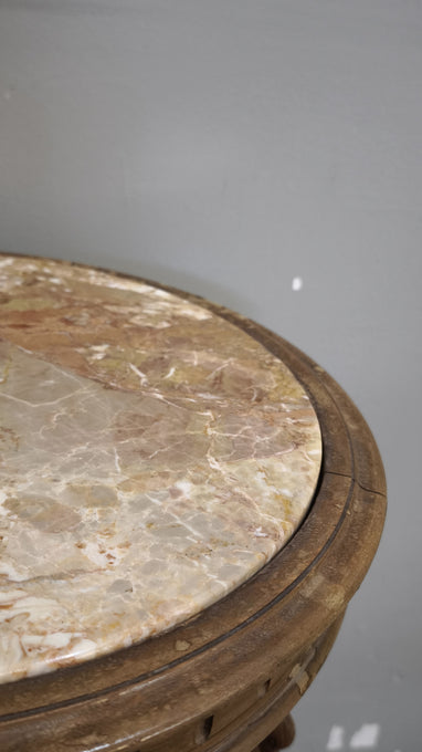 92027 Alzata in legno con piano in marmo