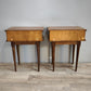 92058 Coppia di comodini in legno chiaro con gambe a spillo