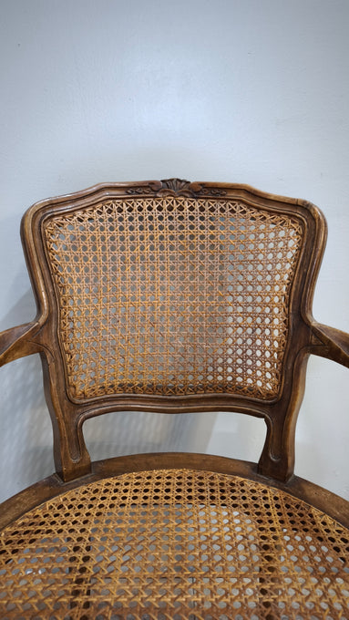 92055 Poltroncina in legno e paglia di Vienna