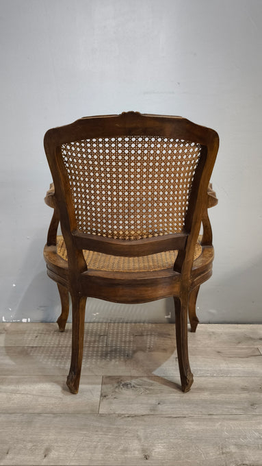 92055 Poltroncina in legno e paglia di Vienna