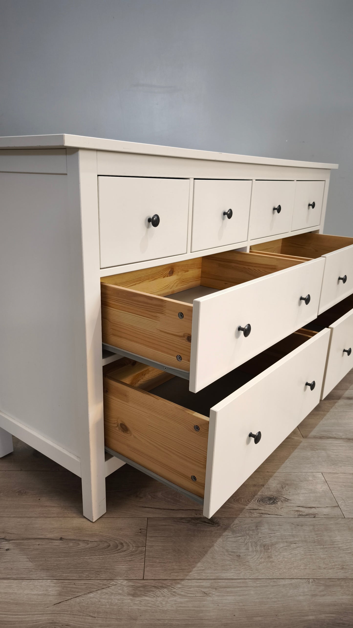 92066 Cassettiera Ikea Hemnes bianca con 8 cassetti