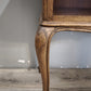 92048 Mobiletto da ingresso in legno con gambe a sciabola