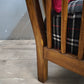 92177 Coppia di poltrone in legno con tessuto a quadri