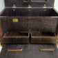 92178 Antico baule cassaforte orientale da viaggio