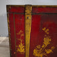 92178 Antico baule cassaforte orientale da viaggio