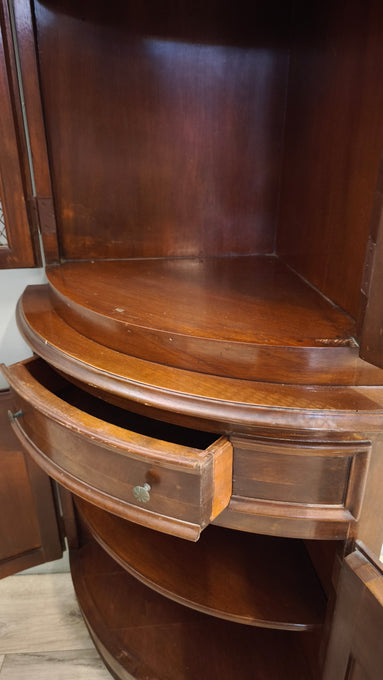 92043 Angoliera in legno due sportelli e due cassetti