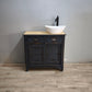 92152 Mobile bagno rustico con sportelli scorrevoli