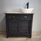 92152 Mobile bagno rustico con sportelli scorrevoli