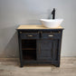 92152 Mobile bagno rustico con sportelli scorrevoli