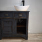 92152 Mobile bagno rustico con sportelli scorrevoli
