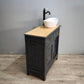 92152 Mobile bagno rustico con sportelli scorrevoli
