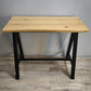 92154 Tavolo alto in legno con base nera
