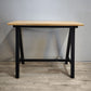 92154 Tavolo alto in legno con base nera