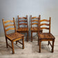 226 Set n 4 sedie in legno massello