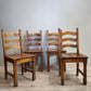 226 Set n 4 sedie in legno massello