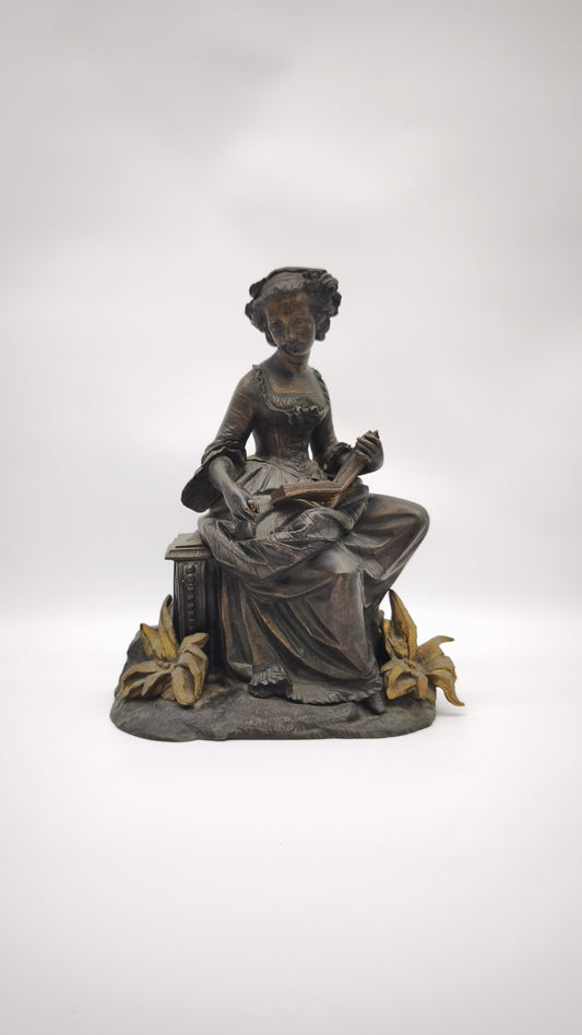 92050 Scultura donna in bronzo