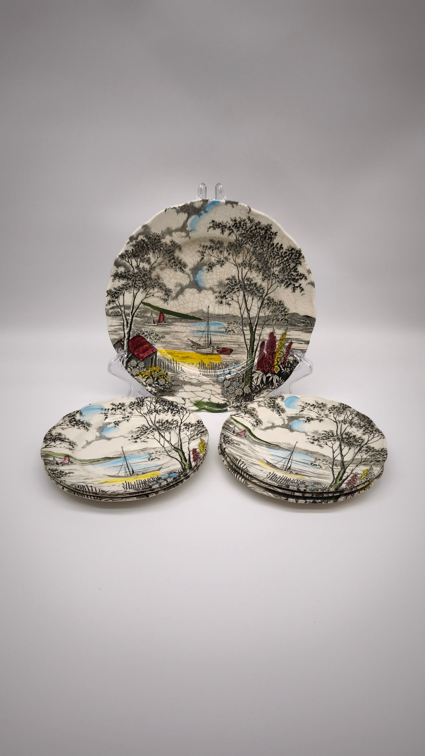 92171 Servizio da dolce per 6 persone in ceramica inglese Holiday Grindley