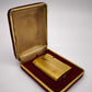 91024 Accendino vintage Ronson in metallo dorato con custodia