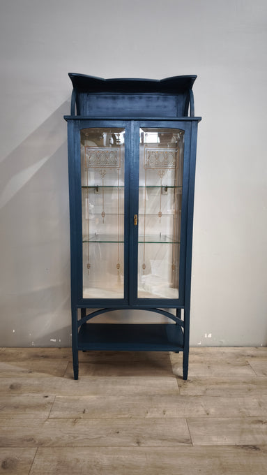 92204 Vetrinetta due ante dipinta blu