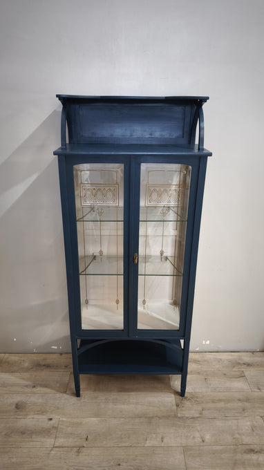 92204 Vetrinetta due ante dipinta blu
