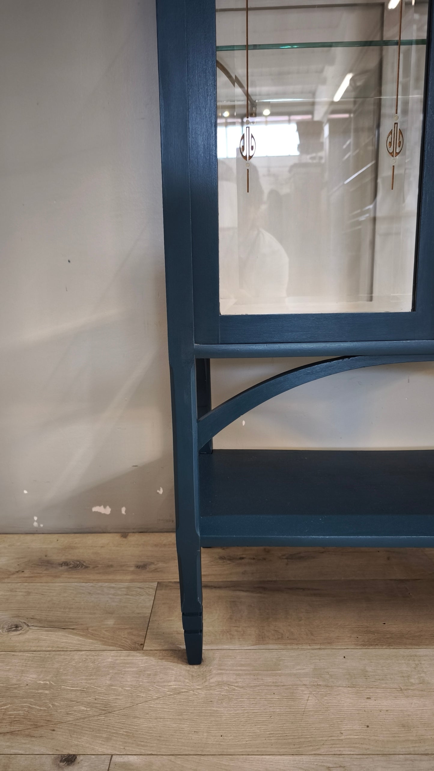 92204 Vetrinetta due ante dipinta blu