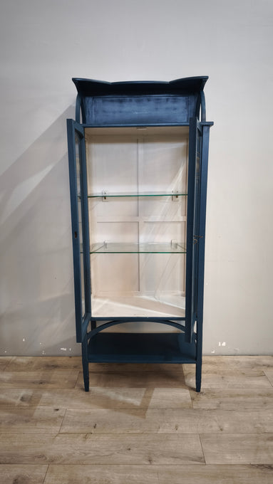 92204 Vetrinetta due ante dipinta blu