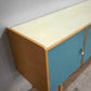 92179 Sideboard anni '60 quattro sportelli dipinta verde