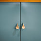 92179 Sideboard anni '60 quattro sportelli dipinta verde