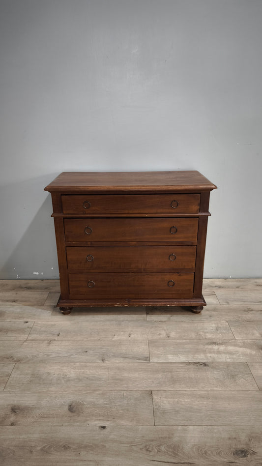 92201 Cassettiera in legno con 4 cassetti