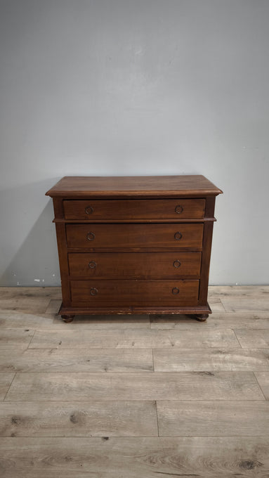 92201 Cassettiera in legno con 4 cassetti