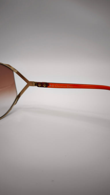 92203 Occhiali da sole Christian Dior 2250 rossi e oro