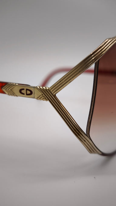 92203 Occhiali da sole Christian Dior 2250 rossi e oro