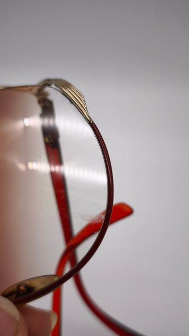 92203 Occhiali da sole Christian Dior 2250 rossi e oro