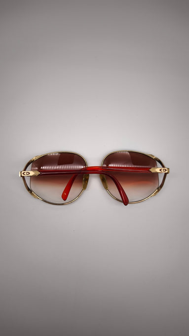 92203 Occhiali da sole Christian Dior 2250 rossi e oro