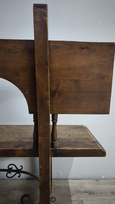 92200 Panca in legno massello con inserti in ferro