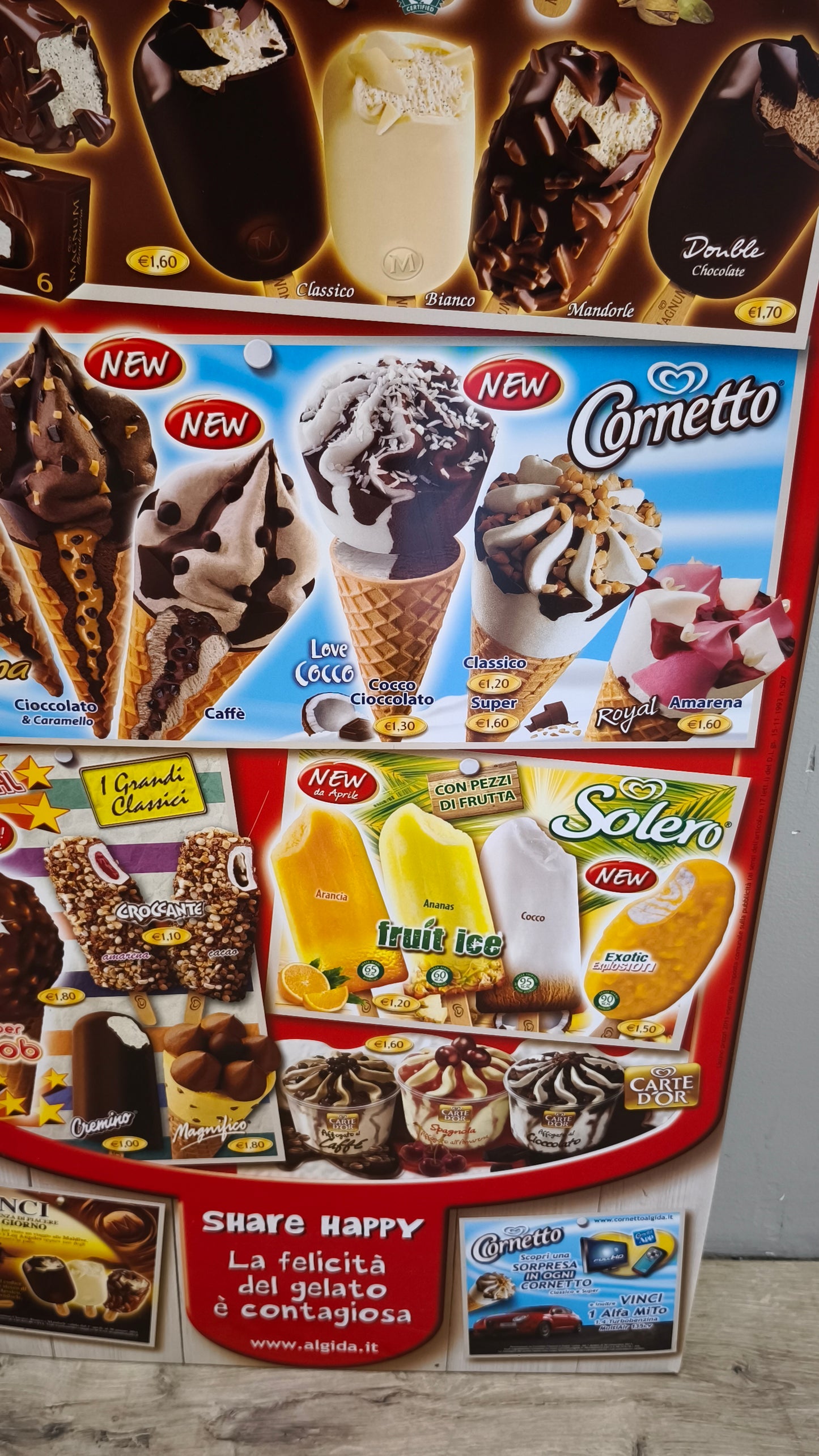 92279 Cartellone gelati Algida