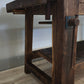 92227 Vecchio banco da falegname in legno
