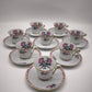 92314 Servizio da caffè per 8 persone Limoges L. Bernardaud 'Les deux roses'
