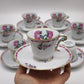 92314 Servizio da caffè per 8 persone Limoges L. Bernardaud 'Les deux roses'