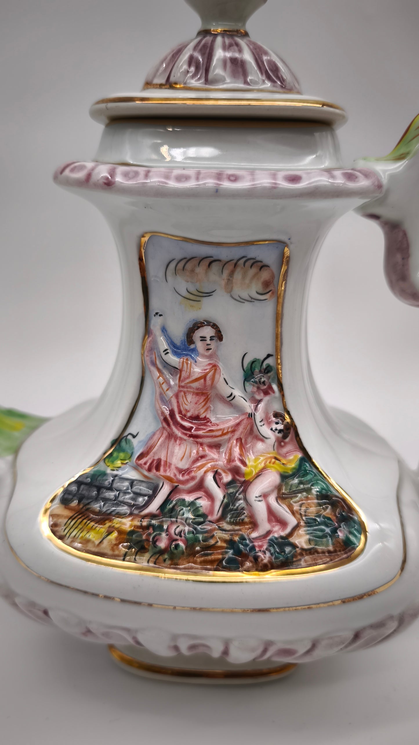 92313 Servizio da caffè per 6 persone in ceramica Capodimonte