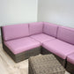 92365 Divano modulare Ethimo Cube con tavolo e pouf