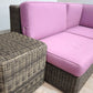 92365 Divano modulare Ethimo Cube con tavolo e pouf