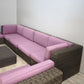 92365 Divano modulare Ethimo Cube con tavolo e pouf