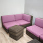 92365 Divano modulare Ethimo Cube con tavolo e pouf