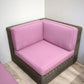 92365 Divano modulare Ethimo Cube con tavolo e pouf