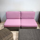 92365 Divano modulare Ethimo Cube con tavolo e pouf